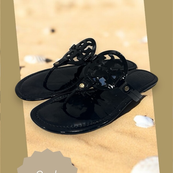 Tory Burch Black Sandals with Medallion Embellishment Miller Sandal (Women)
11 M - Picture 8 of 11
